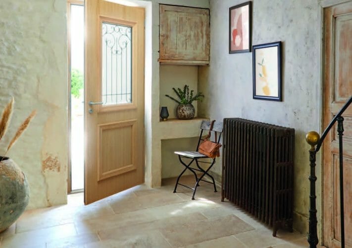 Porte d'entrée en bois