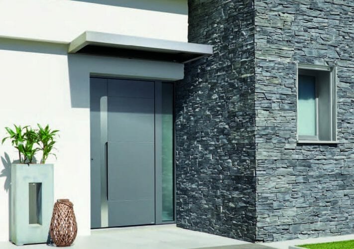 Porte d'entrée en aluminium